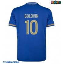 Camisa de Futebol AS Monaco Aleksandr Golovin #10 Equipamento Secundário 2025-26 Manga Curta
